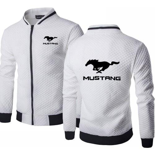 2021Fashion Jacket Men Mustang Car Logo jacket Print Casual High Quality Cotton Mens Baseball Jacket Sweatshirts