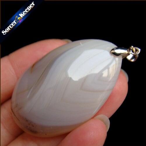 Men Jewelry Dendritic Moss Onyx Necklace Pendants Gem Stone Slide Natural Agates Pendant Healing Reiki Men Woman Gifts SS979