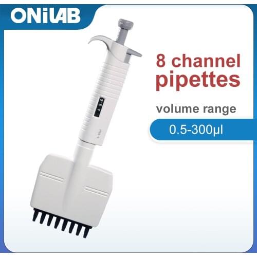 ONILAB MP Mechanical Half Autoclavable Eight-Channel Micro Pipettes Manual Multi Channels Adjustable Volume Pipette