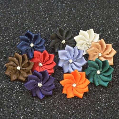 Wholesale Brooch 5Pcs/Lot Handmade Fabric Brooches Women Flower Brooches Wedding Men Brooches And Pins For Suits