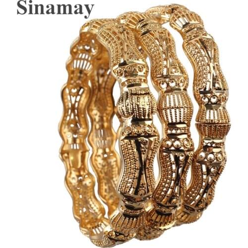 Gold-Plated Jewelry Ladies Bangles For Bracelets Vintage Women Bracelets And Bangles Open Copper Bracelets Wedding Accessories