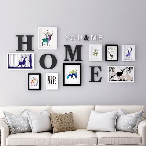 Photo Wall Frame Combination Living Room Home Decoration 5 7 10 Inches Modern Creative European Style Photo Frame Set