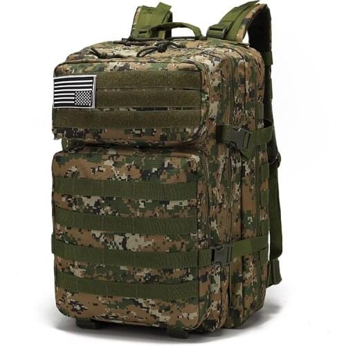 40L Large Capacity Men Army Military Tactical Backpack 3P Softback Outdoor Waterproof Bug Rucksack Hiking Camping Hunting Bags