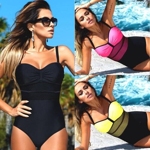 Sexy Womens One Piece Monokini Push Up Padded Bra Bikini Swimsuit Swimwear Bathing Bodysuits