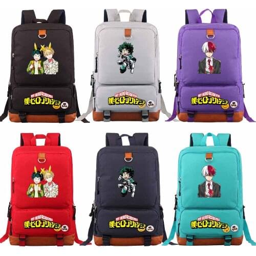 Cartoon Anime My Hero Academia Deku Boy Girl Book School bag Women Bagpack Teenagers Schoolbags Men Student Patchwork Backpack