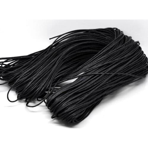 Craft Jewelry Making 400M Black Waxed Cotton Necklace Cord 1mm Free Ship