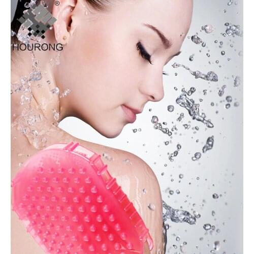 Silicone Exfoliating Brush Scrubber Bath Scrub Glove Spa Back Bath Gloves Exfoliation Shower Brush Body Bathroom Supplies