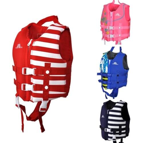Life Jacket Kids, Child Watersports Swim Vest Flotation Device, Boys Girls Swimwear Training Aid Safety Bathing Suit Neoprene