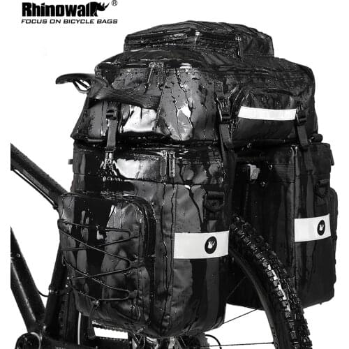 Rhinowalk Mountain Road Bicycle Bike 3 in 1 Trunk Bags Cycling Double Side Rear Rack Tail Seat Pannier Pack Luggage Carrier