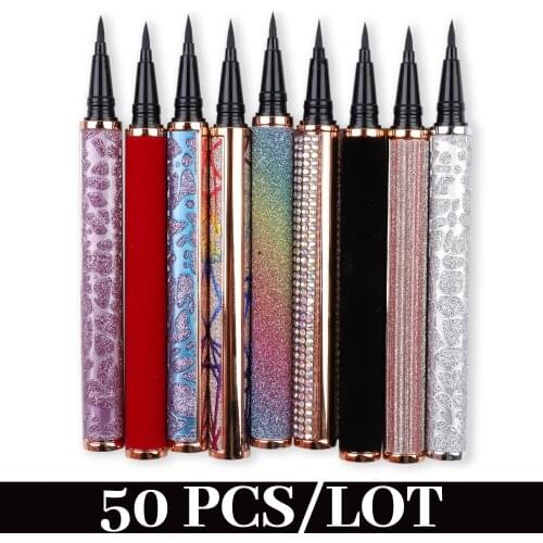 TDANCE 50PCS/LOT Magnetic Black Liquid Eyeliner Long Lasting Self-Adhesive Pencil Glue-Free Easy to Wear for Eyelashes Tools