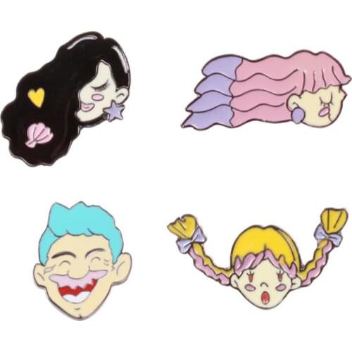 Timlee X199 BD Cartoon Sexy Girl Design Metal Brooch Pins Gift Wholesale