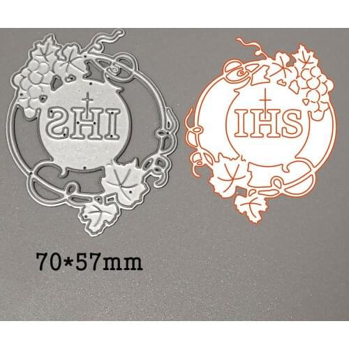 Grape Leaves Metal Cutting Dies Stencils IHS Religion Cross Craft Die Mould for Scrapbooking album Embossing DIY Paper Cards