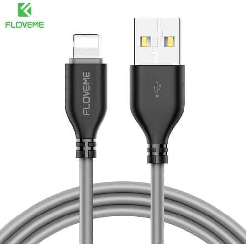 FLOVEME USB Cable for iPhone 11 7 8 XR 2.2A TPE Lighting Charging Cable 0.3m/1m Mobile Phone Cable For iPad iPhone 6 6S 7 8 Plus
