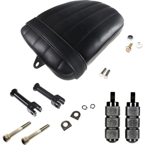 Rear Passenger Grid Style Seat With Rudyness Foot Bracket Footpegs For Harley Street Bob 2018-2020 FXBB