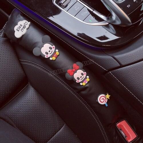 Disney Mickey Mouse Car Seat Gap Plug Leakproof Strip Gap Filler Pad Universal Seat Gap Filler Leak Proof Pads Car Accessories