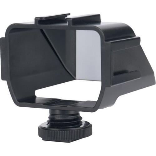 Vlog Camera Flip Up Mirror Screen with 3 Cold Shoe Mounts for Mic LED Light for Sony A6000/A6300/A6500/A72/A73 for Nikon Z6/Z7