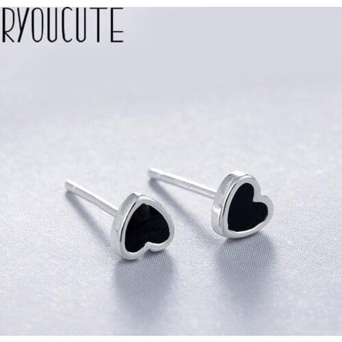 Punk Style Ladies Boho Black Love Heart Earrings For Women Wedding Jewelry Statement Earrings Party Gift Pendientes