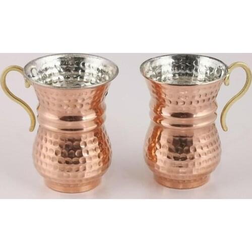 2 Pieces Hand Tattooed Copper Water & Ayran Glass I Sherbet Glass I Water Bottle I Drinking Gasses I Kitchen Set I Glass Cup