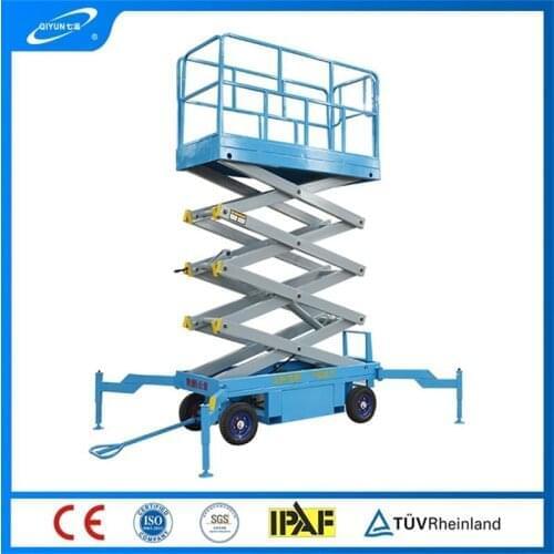 2021 Qiyun 14m 500kg mobile scissor lifts table platform with steel frame structure for workshops Maintenance