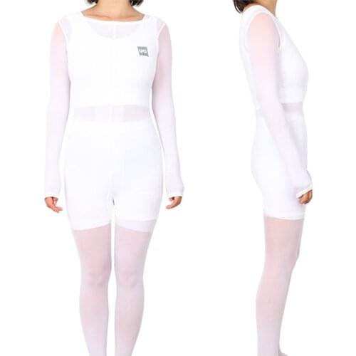 5pcs vacuum roller clothes massage slimming suit, white slimming suit ,body massage suit free shipping