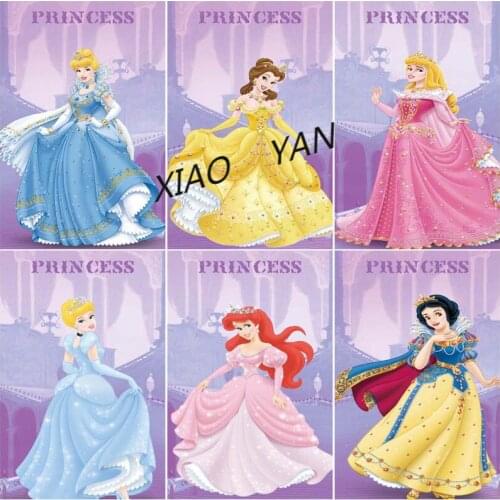 5D DIY Diamond Painting Disney Princess Belle Snow White Cross Stitch Full Square/Round Diamond Embroidery Mosaic Home Decor