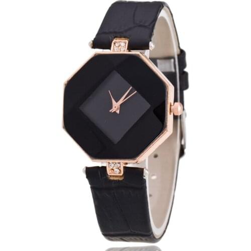 New Casual Geneva Quartz Watches Women Leather Strap Analog wristwatches Female Clock Irregular Women Watches Relogio Feminino