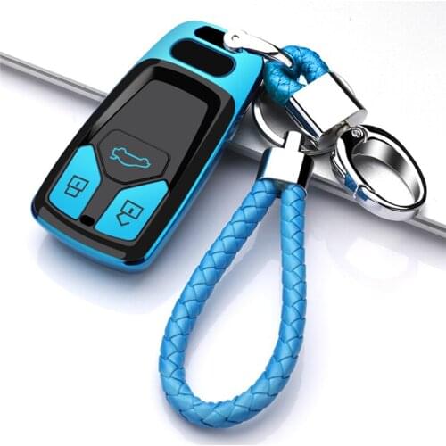 For Audi A4 New A4L A5 A6L QT S5 S7 Q7 TTS Auto Protection Key Shell Accessories High quality 2019 New soft TPU Car key case