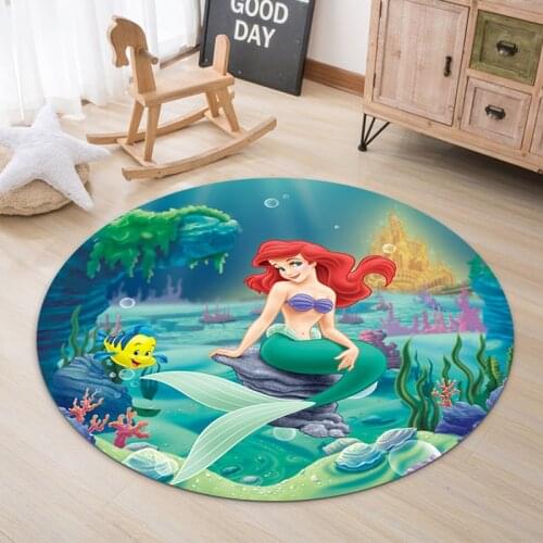 Disney 100cm Baby Play Mats Round Mickey Kids Rugs Developing Mat Anti-slip Doormat Bedroom Carpet Activity Gym Baby