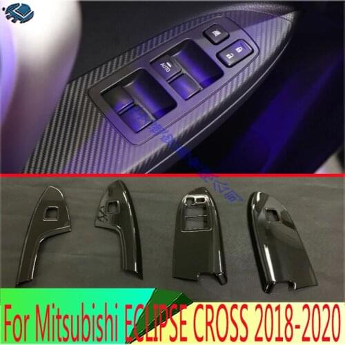 For Mitsubishi ECLIPSE CROSS 2018 2019 black left hand drive Door Window Armrest Cover Switch Panel Trim Molding Garnish