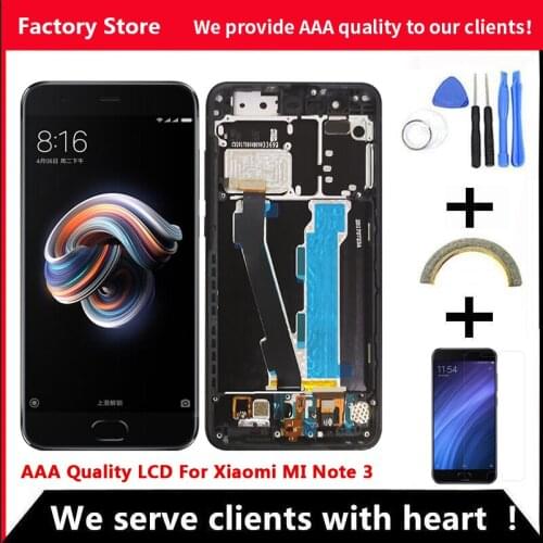 AAA Quality LCD For Xiaomi MI Note 3 LCD With Frame Display Screen For Xiaomi MI Note 3 LCD With Fingerprint Screen Display