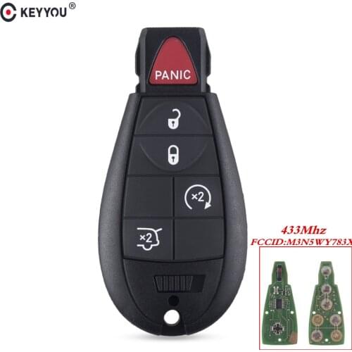 KEYYOU For For Chrysler Dodge Ram 2008 2009 2010 2011 2012 Charger Magnum Challenger 5 4+1 Button Keyless Entry Remote Car Key