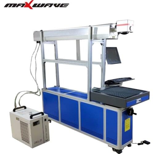 Maxwave Laser Dynamic Glass Tube or RF Metal tube Wire Marker Denim Jeans / Wood CO2 Laser Marking Engraving Machine
