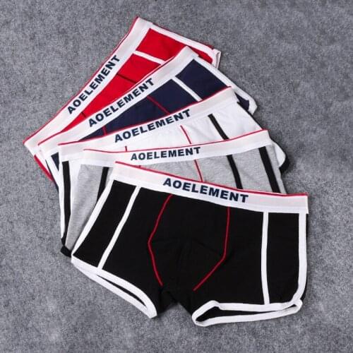 Fashion Mens Underwear Mens Boxer Pants Cotton shorts Personality Underwear Boys Breathable Trendy Boxer Shorts