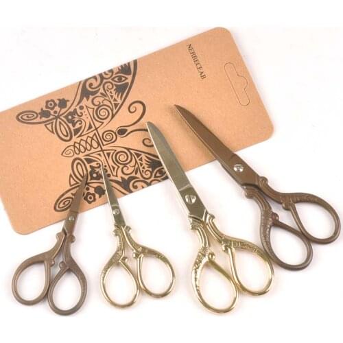 NERRECEAB Sewing classic Embroidery scissor Fabric DIY Craft Art cross handicraft Tailor Vintage stitch Retro Cut