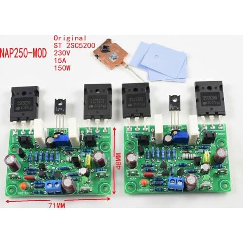 New 2PC NAIM NAP250 MOD Stereo Audio Amplifier Board Amplificador audio 80W DIY Kits/finished DC15V-40V A5-013