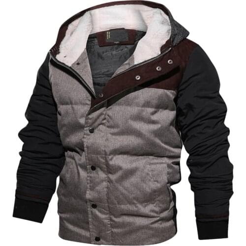 2018 New autumn and winter mens cotton clothing warm hooded mens jacket casual coat