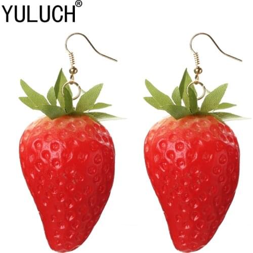 Novelty Exaggerated Fruit Pendant Earrings for Women Vacation Beach Scenery Special Jewelry for Girls Ladies Party Accessories