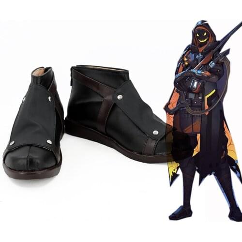 Game OW Ghoul Ana Cosplay Boots Shoes Custom Made Any Size