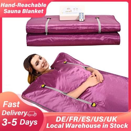 110V-220V Digital 2 Zone Sauna Heating Blanket Oxford Romote Control Sauna Blanket Weight Loss Body Shaper Detox Therapy Home