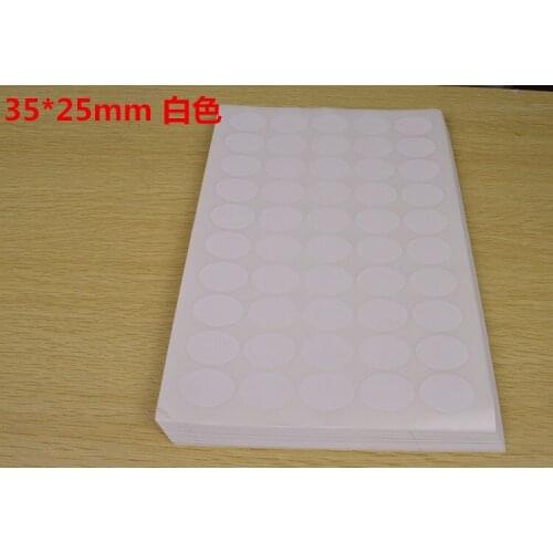 Wholesale 50000Pcs/Lot 1.5cm 0.6inch White Blank Self-Adhesive Round Kraft Paper Sticker In A4 Sheet For Laser Inkjet Printer