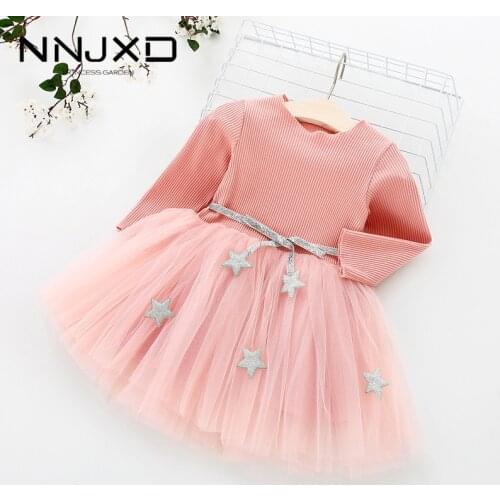 Girls Dress Pentagram Princess Dress Girls Clothes Long Sleeve Autumn Casual Children Clothing Kids Tutu Dresses For Girls