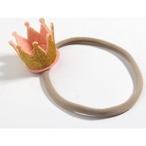 3Pcs 5CM Crown Nylon Headbands For Girls Elastic Hair Band Photographic Accessories for Kids Infants Toddlers