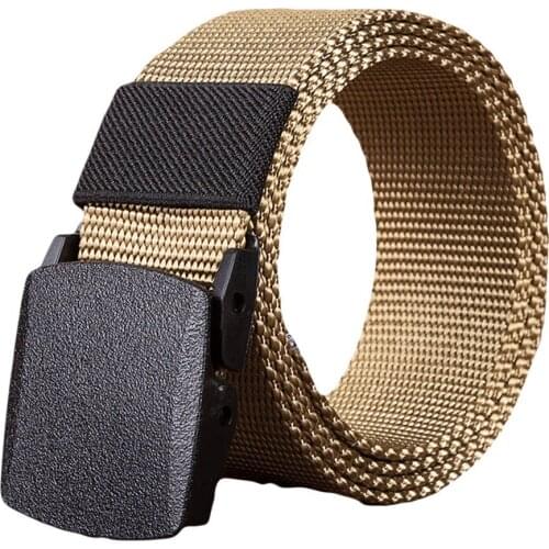 Canvas Belt for Men Women Waist Belt 2019 Fashion Plastic Buckle Belts Waistband Casual Cowboy Black #30