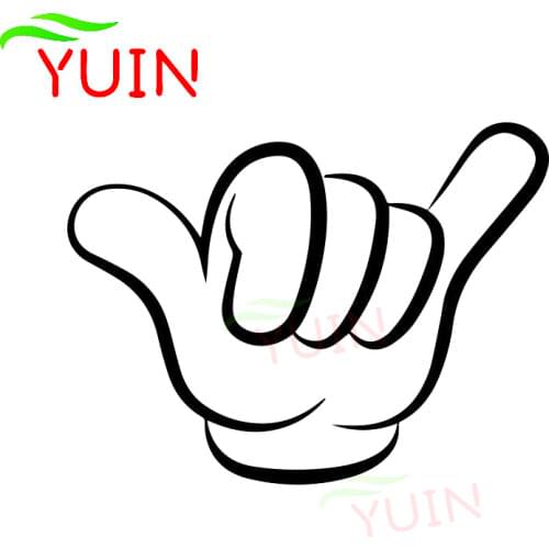 Hanging Rosin Hand Crank Fun Car Sticker Fashion Decoration PVC Waterproof Sunscreen Decal Black/White/Red/Laser/Silver