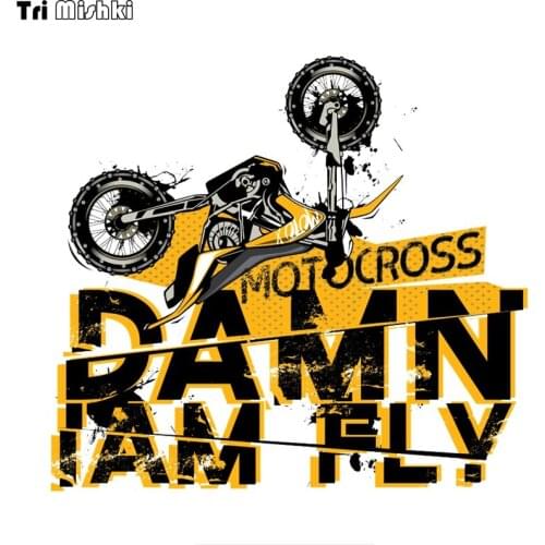 WCS959 14x15.4cm DAWN I AM FLY motocross car sticker PVC coloful Decals Motorcycle Accessories sticker
