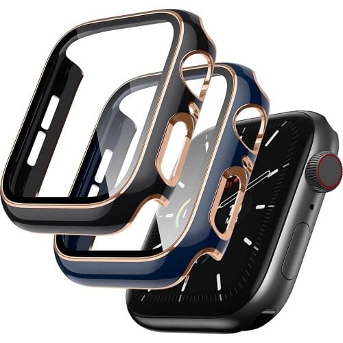 Screen Protector Case for Apple watch Series 6 44mm 40mm 38mm 42mm SE 5 4 Matte Hard Bumper Frame cover Apple watch Accessories