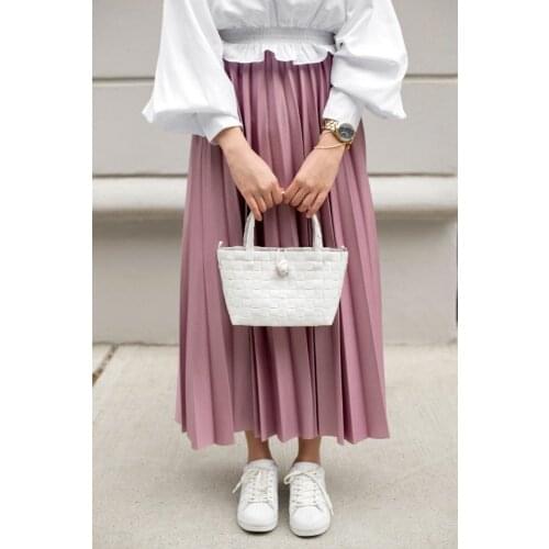 Linya Women Skirt 2021 Fashion Long Wheel Jacquard Fabric Summer Hijab Clothing Set Muslim