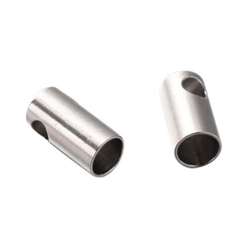 200pcs 1.5mm 2mm 3mm 4.5mm 304 Stainless Steel Tube Cord Ends for Jewelry DIY Making supplies End Caps Terminators Links F60