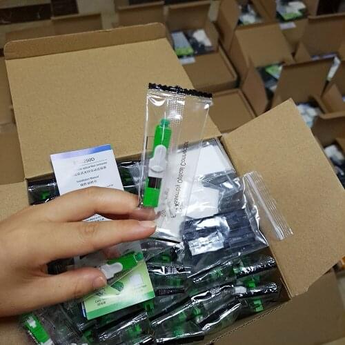 250pcs SC APC/UPC Fast Connector Single-Mode Connector FTTH Tool Cold Connector Tool Fiber Optic Fast Connnector 250D