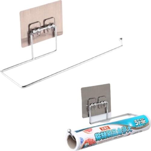 27cm Kitchen Rag Paper Storage Rack Holder Hanger Tissue Roll Towel Rack Bathroom Toilet Sink Door Hanging Shelf Hook Organizer